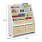 Продукт GINGER HOME - Детски Органайзер 2 в 1 – Етажерка за Книжки и Кутии за Играчки, Бял, Монтесори Метод - 1 - BG Hlapeta