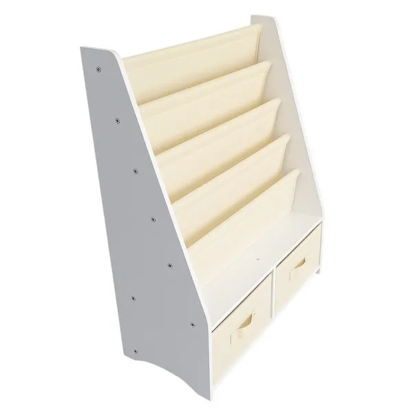 Продукт GINGER HOME - Детски Органайзер 2 в 1 – Етажерка за Книжки и Кутии за Играчки, Бял, Монтесори Метод - 0 - BG Hlapeta