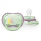 Продукт Philips AVENT Ultra Air NightTime - 2 броя светещи в тъмното, ортодонтски силиконови залъгалки, 6-18м, с картинки, в кутия за стерилизиране - 6 - BG Hlapeta