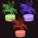 Robe Toy Крилат еднорог - Детска нощна 3D LED лампа, променящи се цветове, 20 см 2