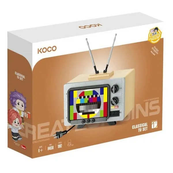 Продукт Koco Bricks Ретро телевизор с антена - детски конструктор 2280 части - 0 - BG Hlapeta