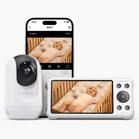 Momcozy BM04 - Двурежимен бебефон с камера, 5 инча 1080P Full HD