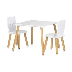 Chipolino - Комплект маса с два стола MDF, мече и коте