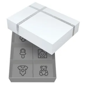 Dooky - Комплект кутия за бебешки съкровища и орнамент с отпечатък за ръчичка или краче