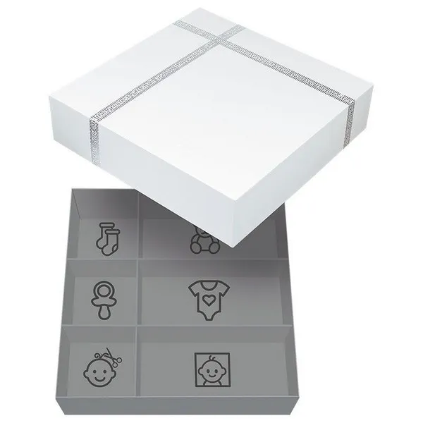 Dooky - Комплект кутия за бебешки съкровища и 3D отпечатък за бебе за ръчичка и краче с рамка