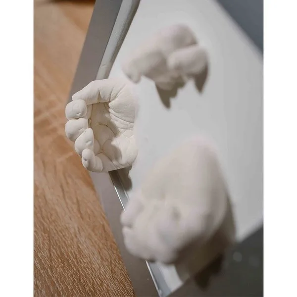 Продукт Dooky - Комплект кутия за бебешки съкровища и 3D отпечатък за бебе за ръчичка и краче с рамка - 0 - BG Hlapeta