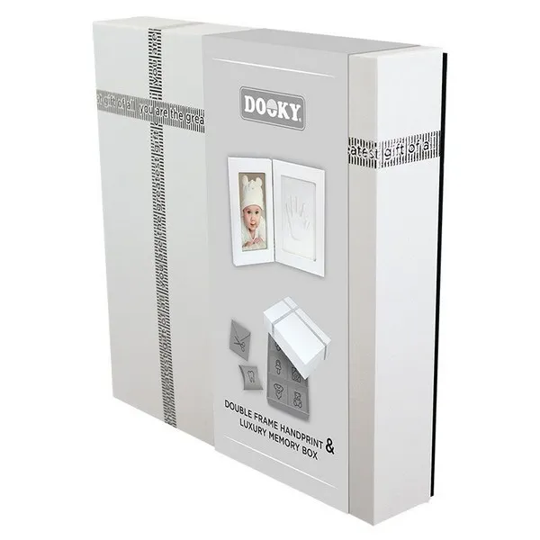 Продукт Dooky - Комплект кутия за бебешки съкровища и отпечатък за бебе за ръчичка или краче с рамка за снимка - 0 - BG Hlapeta