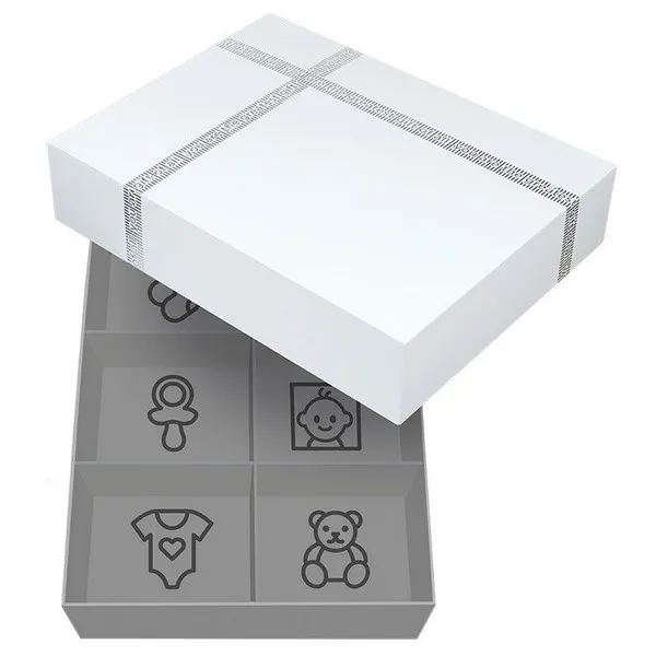 Dooky - Комплект кутия за бебешки съкровища и отпечатък за бебе за ръчичка или краче с рамка за снимка