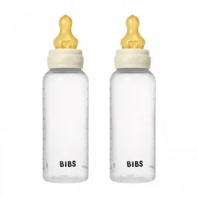 BIBS Ivory - Комплект с 2 бр. Бебешки Бутилки 270мл Среден Поток Каучук