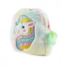 Robe Toy Цветен еднорог - Плюшена раничка за момиче, 32 см Robe Toy Цветен еднорог - Плюшена раничка за момиче, 32 см