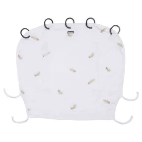 Dooky - Универсален сенник за бебешка количка бял, на пера