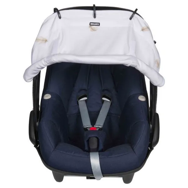 Продукт Dooky - Универсален сенник за бебешка количка бял, на пера - 0 - BG Hlapeta