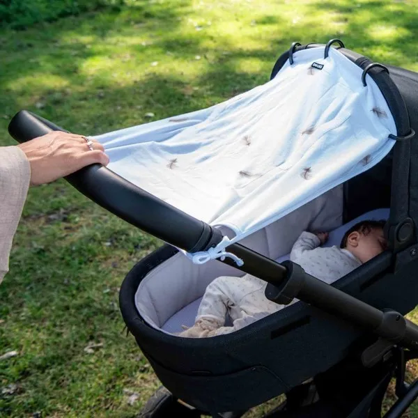 Продукт Dooky - Универсален сенник за бебешка количка бял, на пера - 0 - BG Hlapeta
