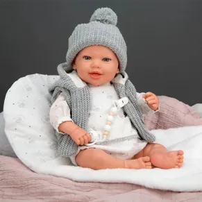 Arias Даниела - Усмихната кукла-бебе с възглавничка и аксесоари, 45 см.