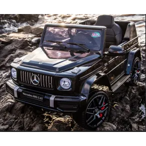 Акумулаторен джип  Mercedes G63 AMG Facelift 12V с меки гуми и кожена седалка 