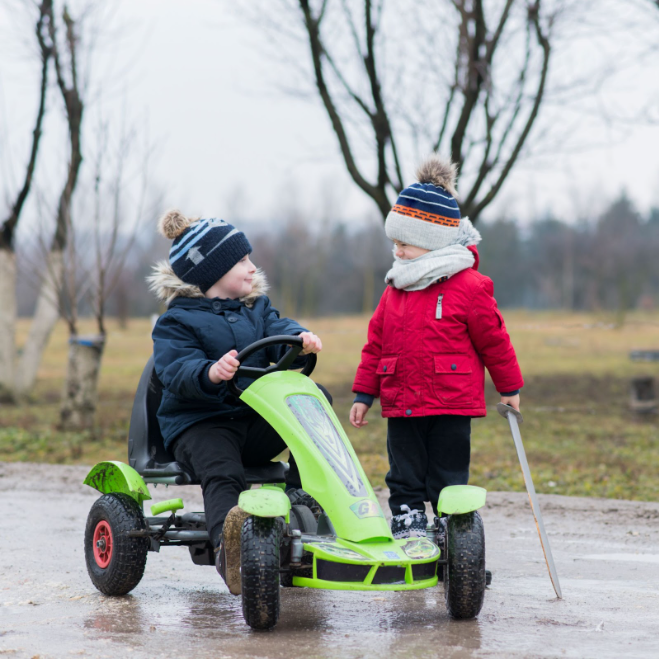 дете кара зелена акумулаторна триколка 